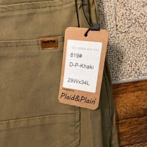 Plaid and Plane Khaki’s 29 x 34